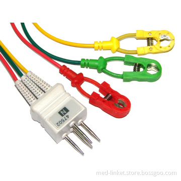 Compatible Nihon Kohden BR-004P 3-LD ECG Cable